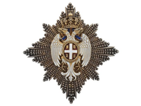 Order of the White Eagle, Type II, Civil Division, I Class Breast Star Obverse