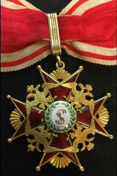 Order of Saint Stanislaus, Type I, Civil Division, II Class Cross (eagles on reverse) Obverse