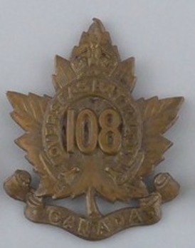 108th Infantry Battalion Other Ranks Collar Badge Obverse