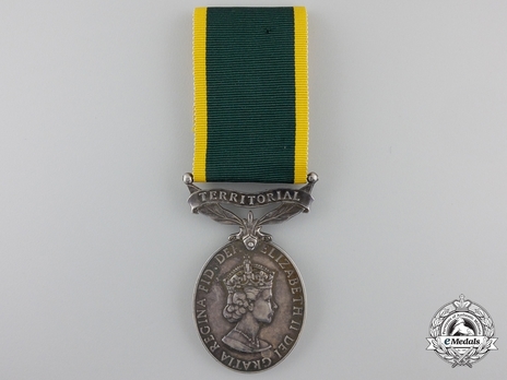 Silver Medal (for Territorial Force, 1954-) Obverse