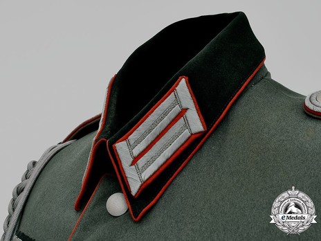 German Army Artillery & Ordnance Officer's Dress Tunic Collar Detail