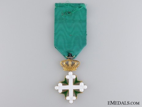 Order of St Maurice and St. Lazarus, Officer's Cross (with crown) Obverse
