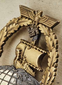 Naval Auxiliary Cruiser War Badge with Diamonds Detail