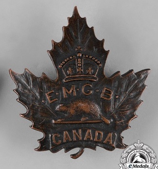 Eaton's Machine Gun Battery Other Ranks Cap Badges (with Maple Leaf Design) Obverse