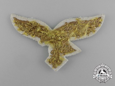 Luftwaffe 2nd Pattern General's Breast Eagle (white backer) Reverse