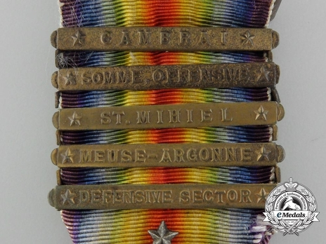 World War I Victory Medal (with 5 Army clasps) Clasps