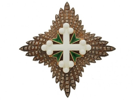 Order of St Maurice and St. Lazarus, Grand Officer's Cross Breast Star Obverse