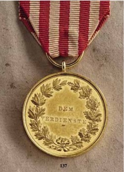 General Honour Decoration for Art, Science, Industry, and Agriculture, Type I, Gold Medal Reverse