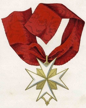Order of the Golden Militia, Type I, Knight Cross  (1746-1841) Obverse