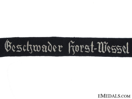 Luftwaffe Geschwader Horst Wessel Cuff Title (Officer version) Obverse