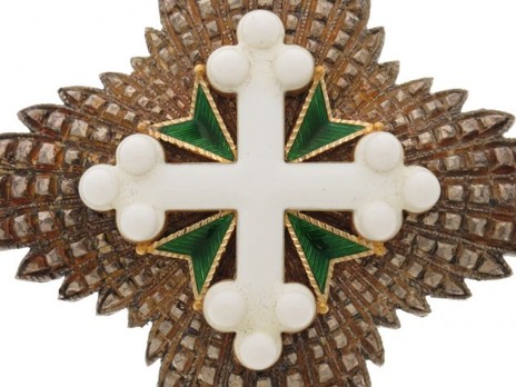 Order of St Maurice and St. Lazarus, Grand Officer's Cross Breast Star Obverse