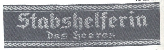 German Army Female Staff Helper Cuff Title (Leader version) Obverse