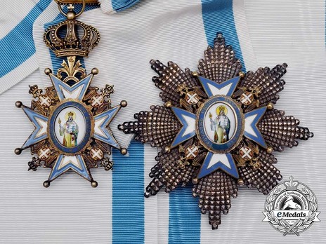 Order of Saint Sava, Type III, I Class Obverse Set