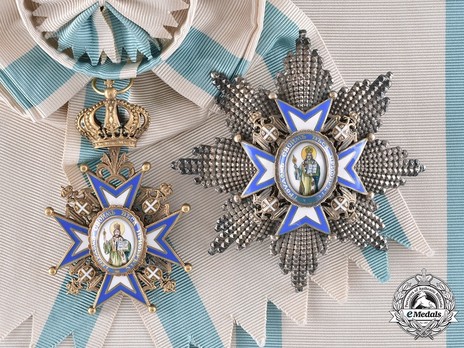 Order of Saint Sava, Type III, I Class Breast Star Set