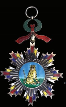 Order of the Striped Tiger, I Class Sash Badge
