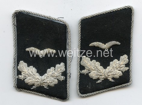 Luftwaffe Reich Air Ministry/Engineers Leutnant Collar Tabs Obverse