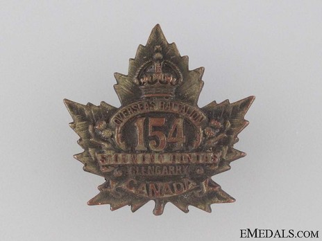 154th Infantry Battalion Other Ranks Collar Badge Obverse