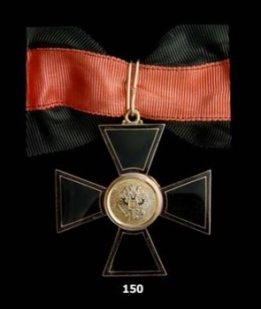 Order of Saint Vladimir, Civil Division, II Class Cross (in black enamels, for non-Christian)