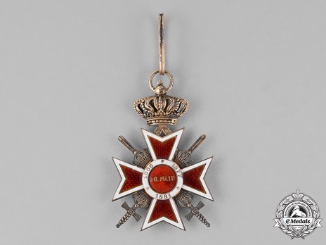 Order of the Romanian Crown, Type II, Military Division, Grand Officer's Cross Reverse