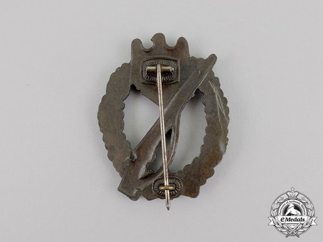Infantry Assault Badge, by Hymmen (in bronze) Reverse