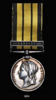 East and West Africa Medal, Silver Medal (with "1896-98" clasp)