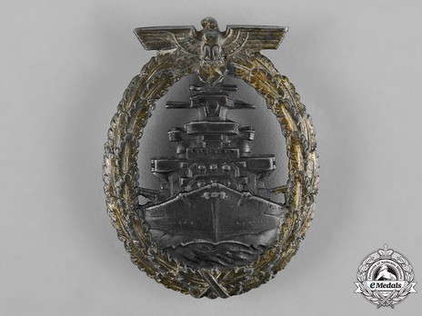 High Seas Fleet Badge, by C. Schwerin (in zinc) Obverse