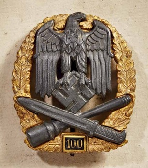 General Assault Badge, "100" Obverse