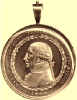 Earl of St. Vincent's Medal, in Silver Obverse