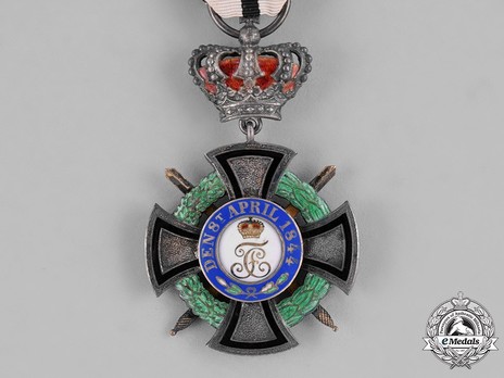 House Order of Hohenzollern, Type II, Military Division, III Class Honour Cross (with crown) Reverse