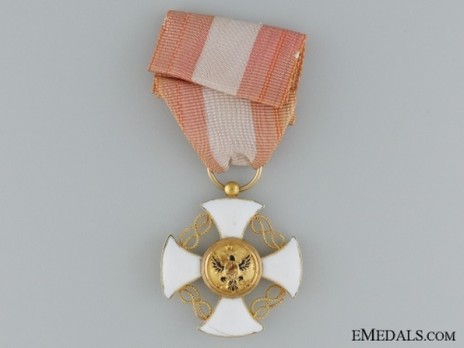 Order of the Crown of Italy, Knight's Cross (in silver-gilt) Reverse