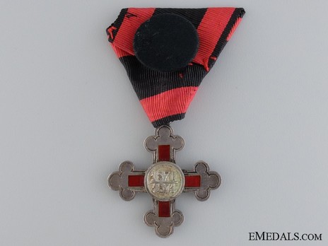 Order of Olga, Cross (in gold, for women) Reverse
