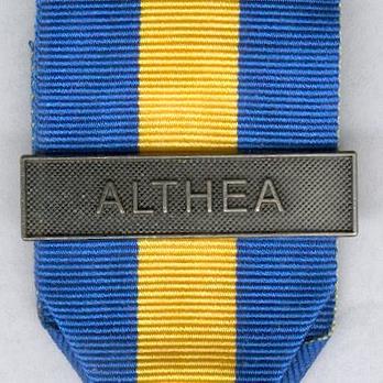 Silver Medal (with "ALTHEA" clasp) Clasp