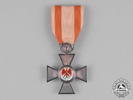Order of the Red Eagle, Civil Division, Type V, IV Class Cross (with jubilee number 50) Obverse