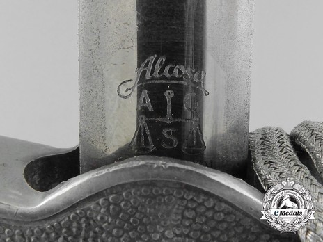 Luftwaffe Alcoso-made Double-Etched 2nd pattern Dagger Maker Mark