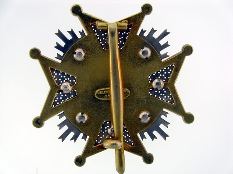 Merit Order of Adolph of Nassau, Civil Division, I Class Commander Breast Star (in silver gilt) Reverse