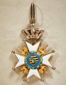 House Order of Saxe-Ernestine, Type II, Military Division, Grand Cross (with diamonds) Reverse