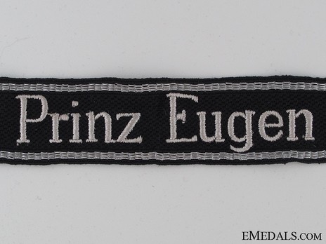 Waffen-SS Prinz Eugen NCO/EM's Cuff Title (RZM machine-embroidered version) Obverse