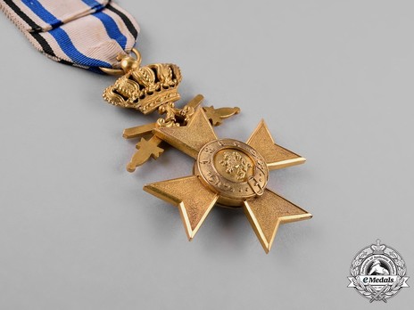 Order of Military Merit, Military Division, I Class Military Merit Cross (with crown) Reverse