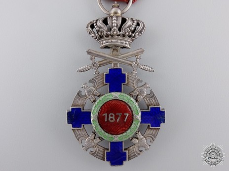The Order of the Star of Romania, Type II, Military Division, Knight's Cross (peacetime) Reverse