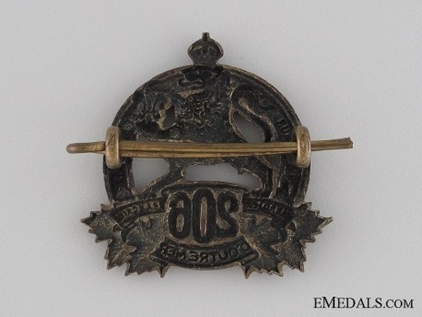 206th Infantry Battalion Other Ranks Collar Badge Reverse