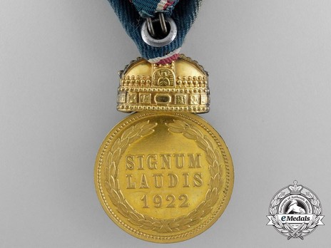 Hungarian Signum Laudis Medal, Bronze Medal, Military Division Reverse