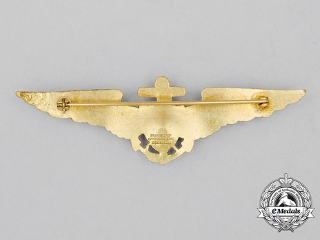 Pilot Wings (with sterling silver and gilt) Reverse