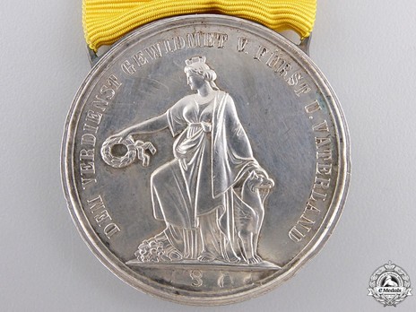 Civil Merit Medal in Silver, Type VI (1857-1865) Reverse