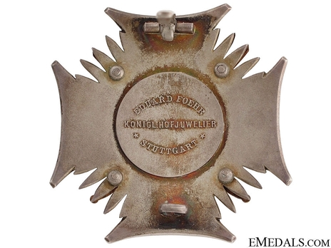 Friedrich Order, Type II, Military Division, I Class Commander Breast Star Reverse