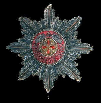 Order of St. Anne I & II, Type III, Civil Division, Class Breast Star (Embroidered)