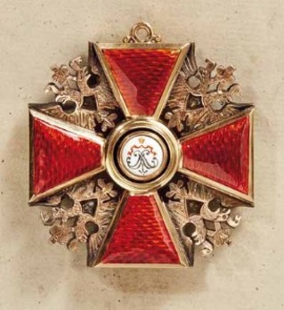 Order of Saint Alexander Nevsky, Type III, Civil Division, Cross (with diamonds) Reverse