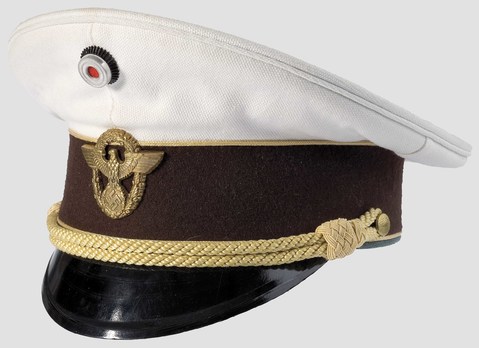 German Police General's Summer Visor Cap Profile