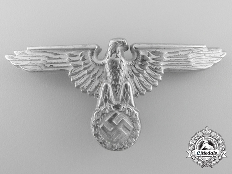 Allgemeine SS Metal Cap Eagle Type II, by F. Wagner (zinc) Obverse