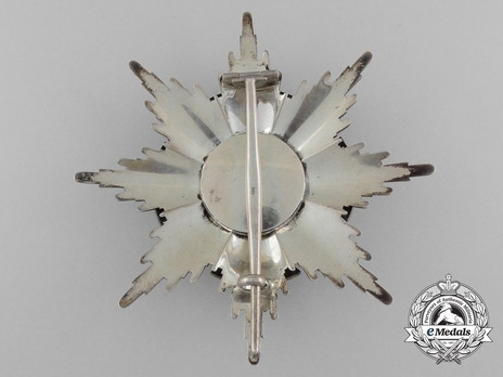 Royal House Order of Hohenzollern, Military Division, Grand Commander Breast Star (in silver gilt) Reverse
