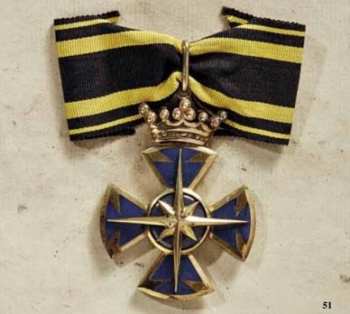 Order of the Star of Brabant, II Class Knight (with crown) Obverse